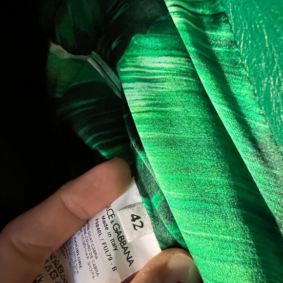 Dolce & Gabbana green leather moto jacket size 42 - Picture 8 of 8